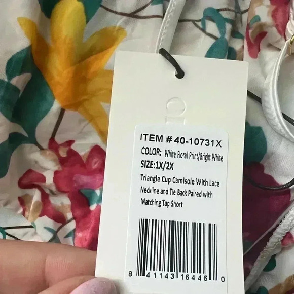 NWT OH LA LA CHERI CURVE REINA FLORAL PRINT AND LACE SET 1X/2X - Picture 7 of 7